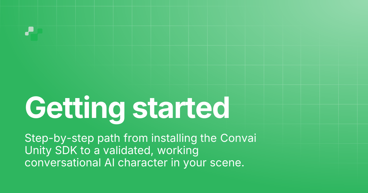 Getting started | Convai Documentation