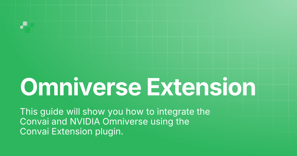 Omniverse Extension | Convai Documentation