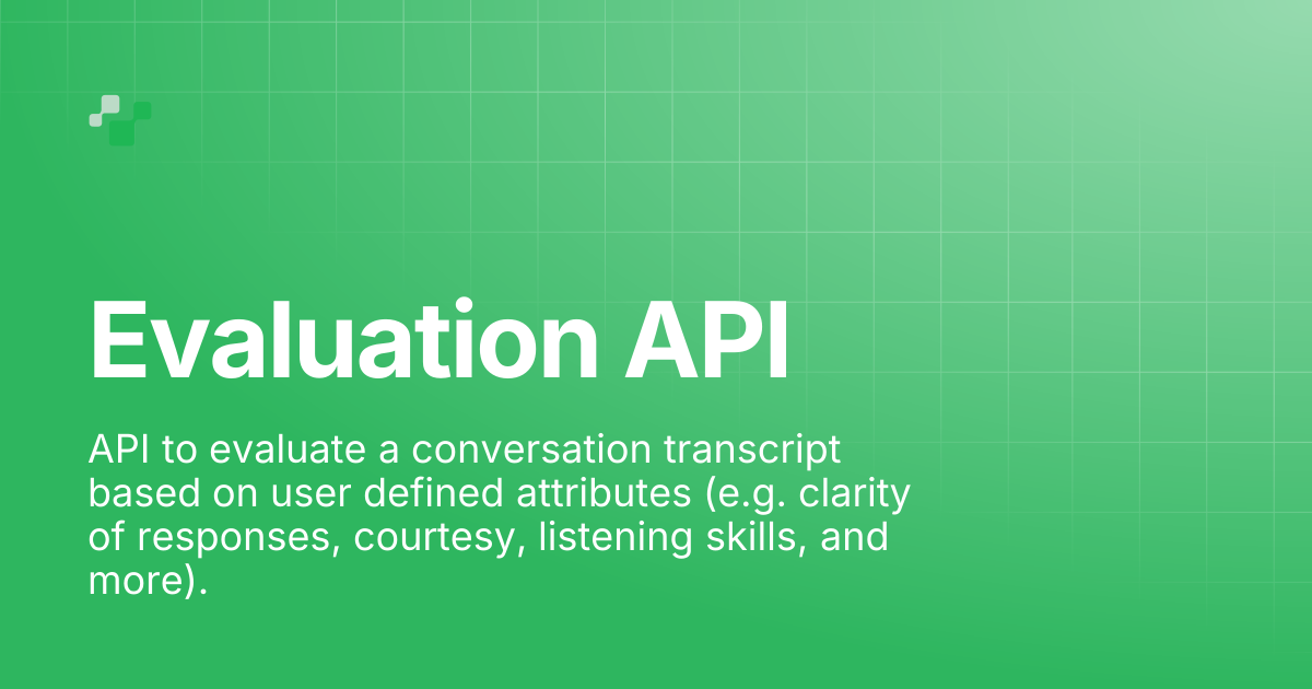Evaluation API | Convai Documentation