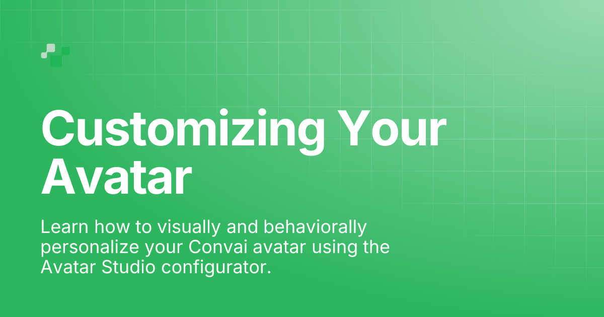 Customizing Your Avatar | Convai Documentation